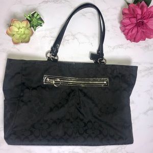 Coach Purse with Silver Details